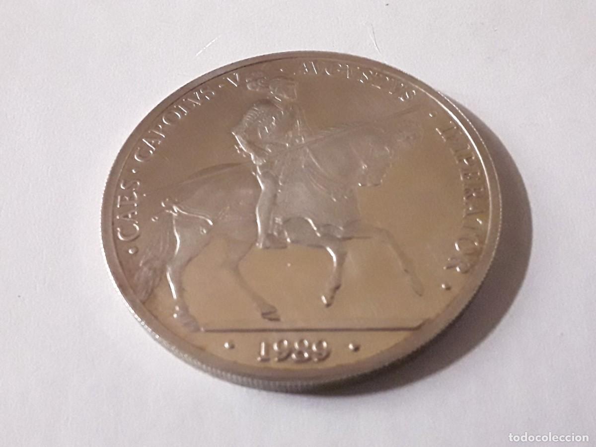 Monedas Juan Carlos I: ESPA&Ntilde;A - 5 ECU DE PLATA CARLOS V A&Ntilde;O 1989.