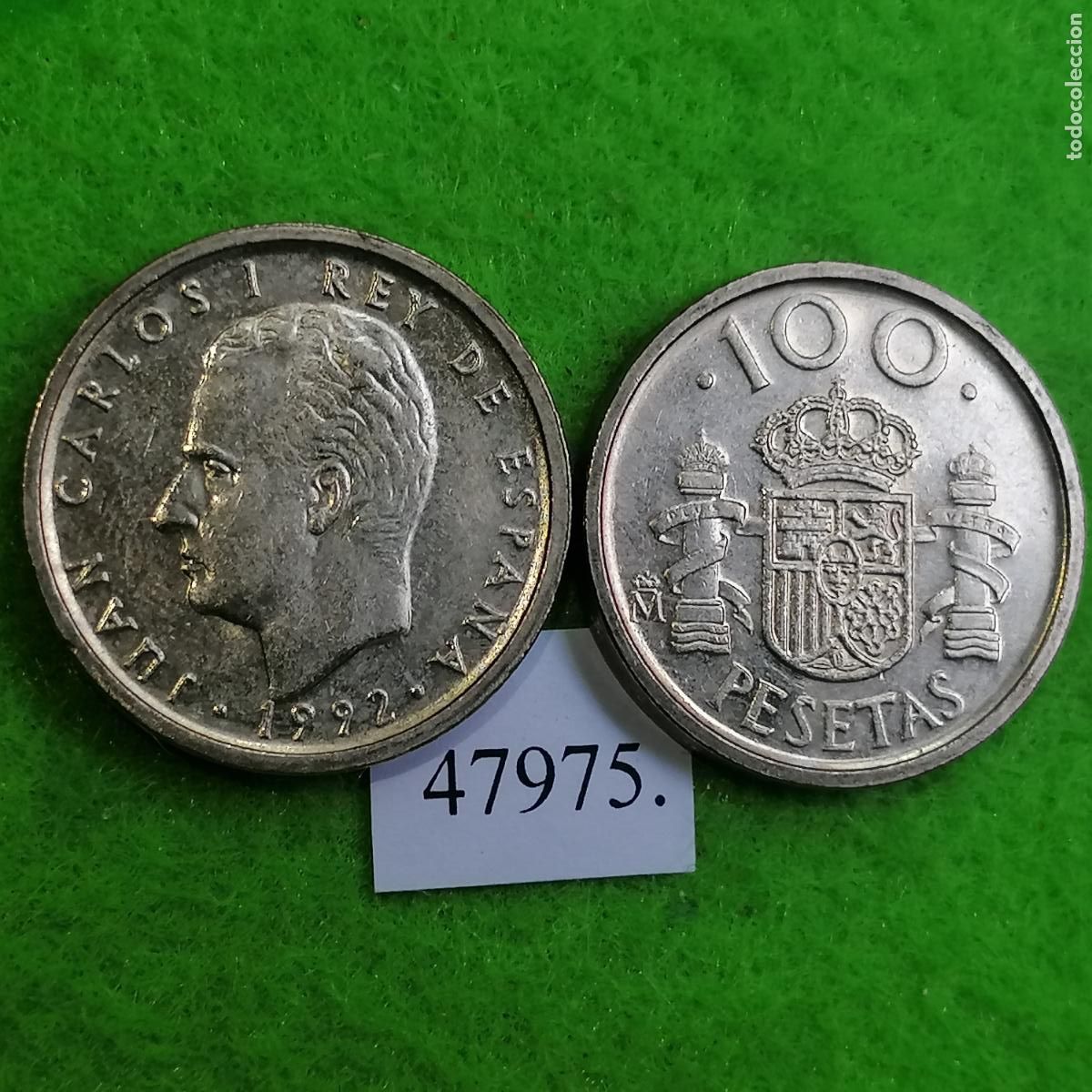 Monedas Juan Carlos I: Espa&ntilde;a Espa&ntilde;a 100 pesetas 1992, una moneda, Juan Carlos I, 47975 5