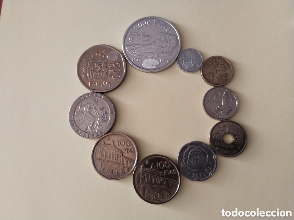 Monedas Juan Carlos I: Espa&ntilde;a. 1996. Serie de Monedas desde 1 Peseta a 2000 Pesetas. Circuladas