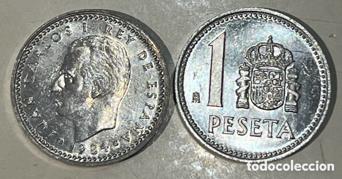 Monete Juan Carlos I: Moneda. Espa&ntilde;a. Juan Carlos I. 1 Peseta. 1984.
