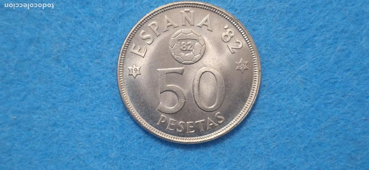 Monedas Juan Carlos I: Moneda 50 pesetas. Mundial de futbol Espa&ntilde;a 82. A&ntilde;o 1980. Estrella 80.