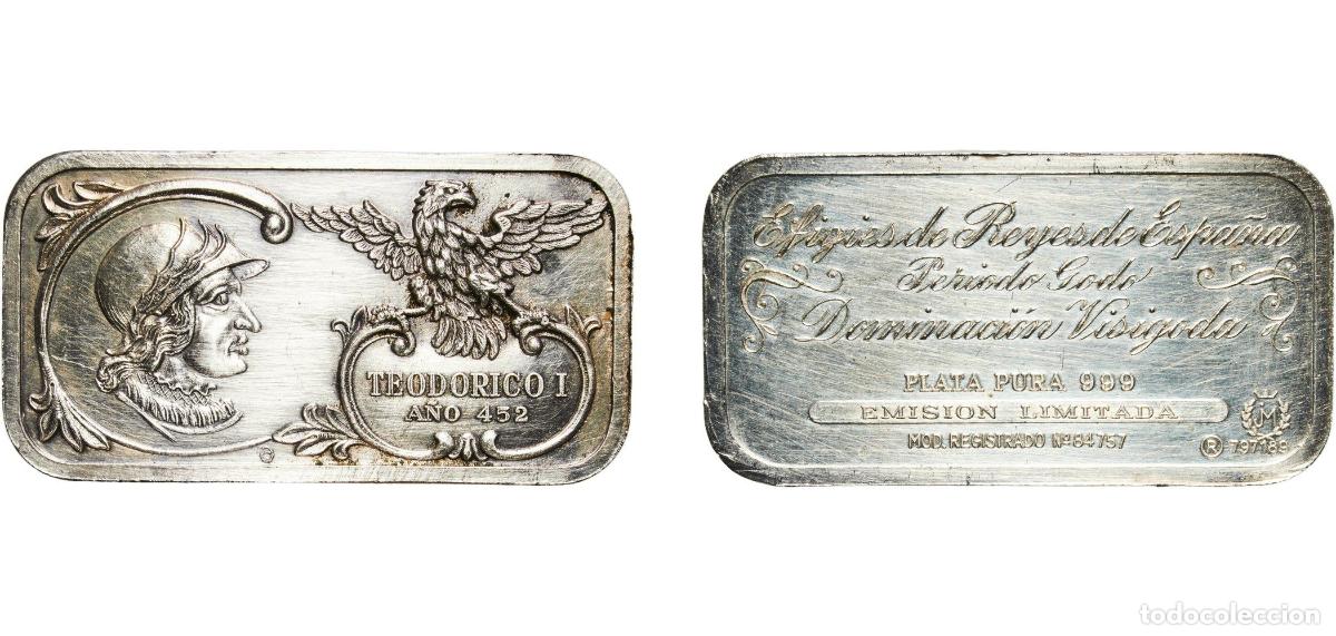 M&uuml;nzen unter Juan Carlos I: Spain Kingdom ND Ingot - TEODORICO I A&Ntilde;O 452 Silver (.999) 26.14g AU