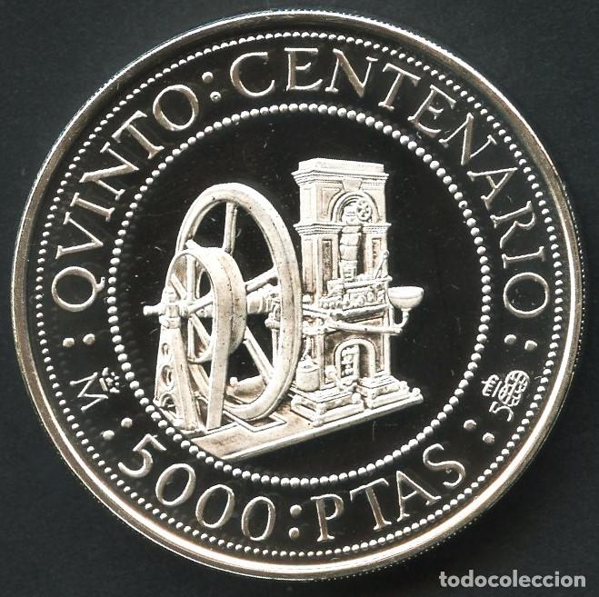 M&uuml;nzen unter Juan Carlos I: MONEDA DE PLATA, MONEDAS QUINTO CENTENARIO, VALOR: 5000 PESETAS, 1992, FDC MATE