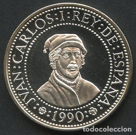M&uuml;nzen unter Juan Carlos I: MONEDA DE PLATA, MONEDAS QUINTO CENTENARIO, VALOR: 500 PESETAS, 1990, FDC MATE
