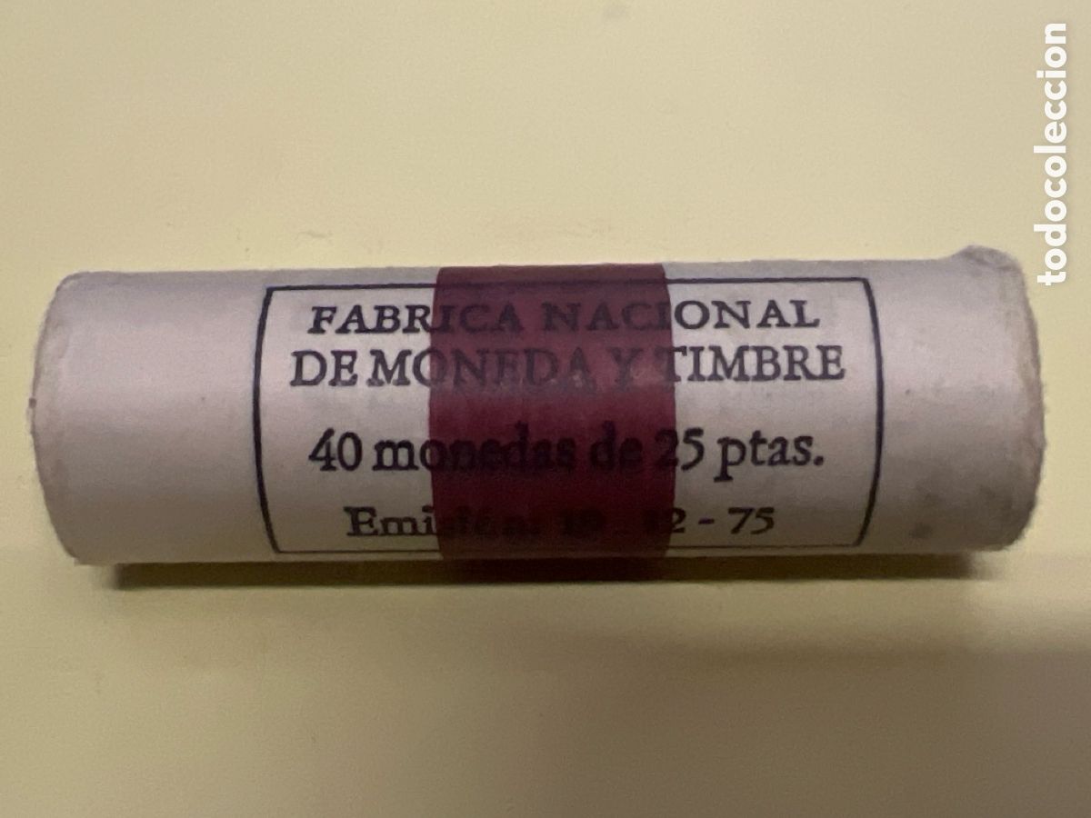Monnaies Juan Carlos I: T1/014. CARTUCHO DE 40 MONEDAS ESPA&Ntilde;A 25 PESETAS 1975 ESTRELLA 76