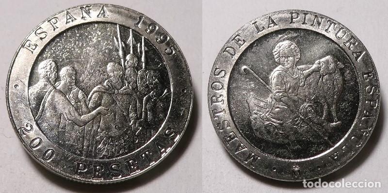 Monedas Juan Carlos I: Moneda de Juan Carlos I ,200 pesetas 1995 sin circular de cartucho