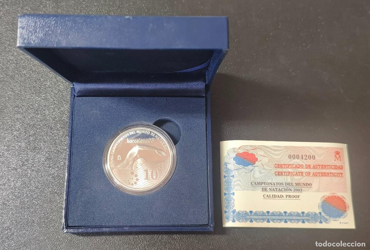 Monnaies Juan Carlos I: Espa&ntilde;a 10 Euro 2003 Campeonatos del mundo de nataci&oacute;n (PROOF)