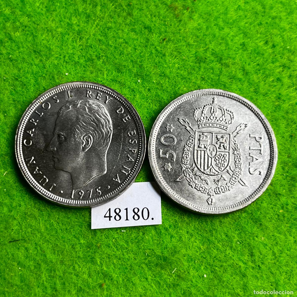 Coins Juan Carlos I: Espa&ntilde;a 1 moneda 50 pesetas 1975-78, Juan Carlos I, 48180