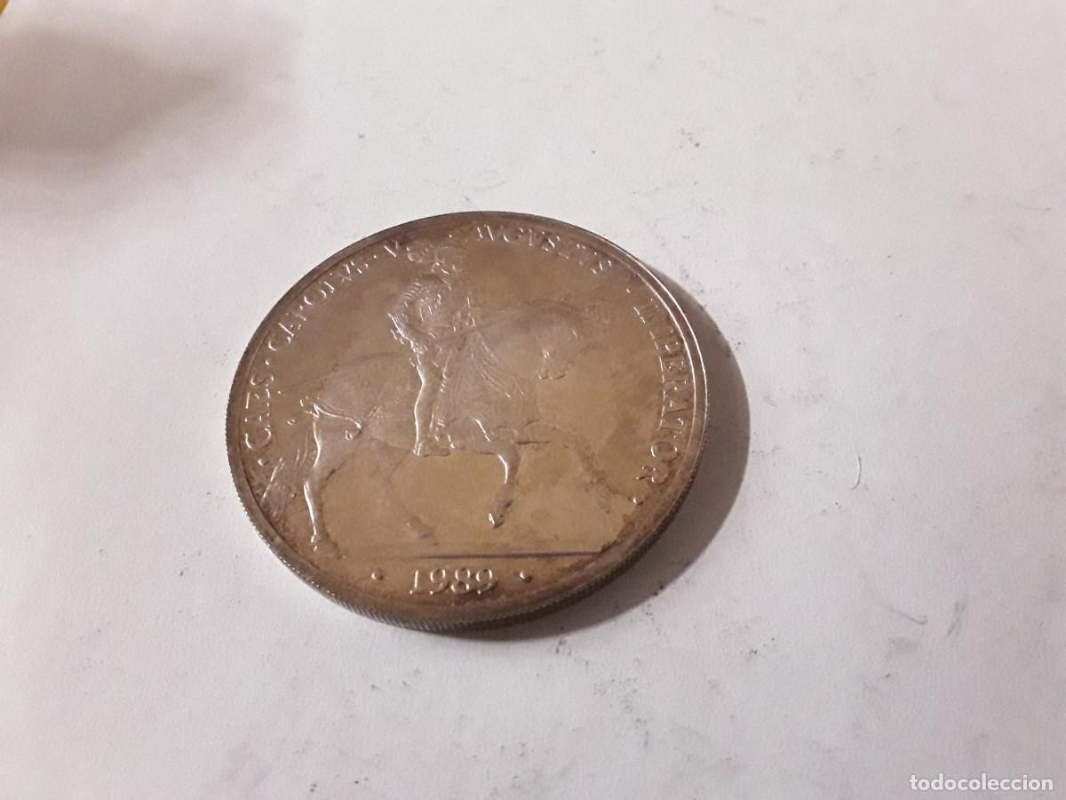 Coins Juan Carlos I: ESPA&Ntilde;A - 5 ECU DE PLATA CARLOS V A&Ntilde;O 1989.