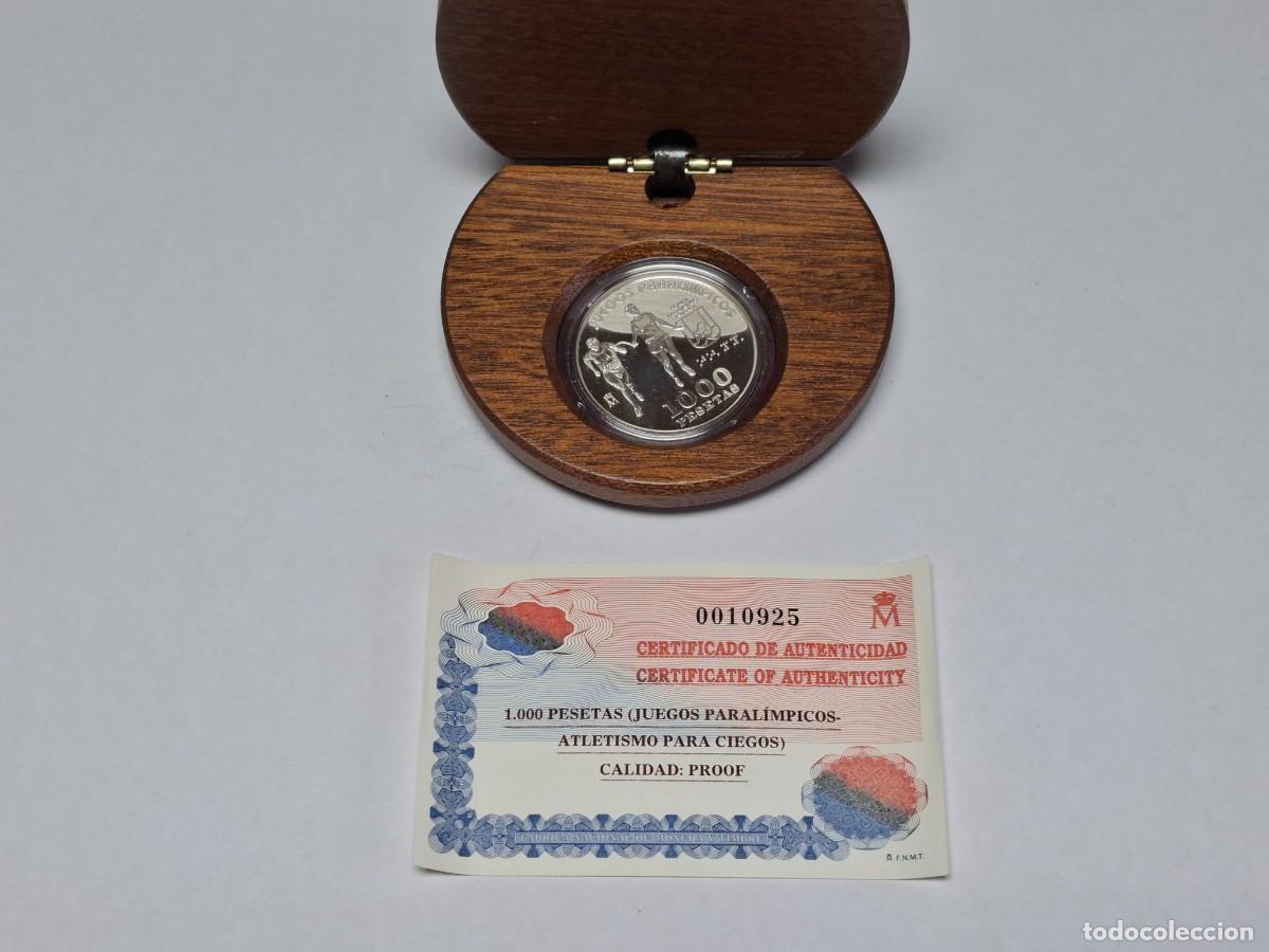 Monedas Juan Carlos I: Estuche moneda de 1000 PESETAS de PLATA del 2000 BANCO DE ESPA&Ntilde;A, juegos paraolimpicos