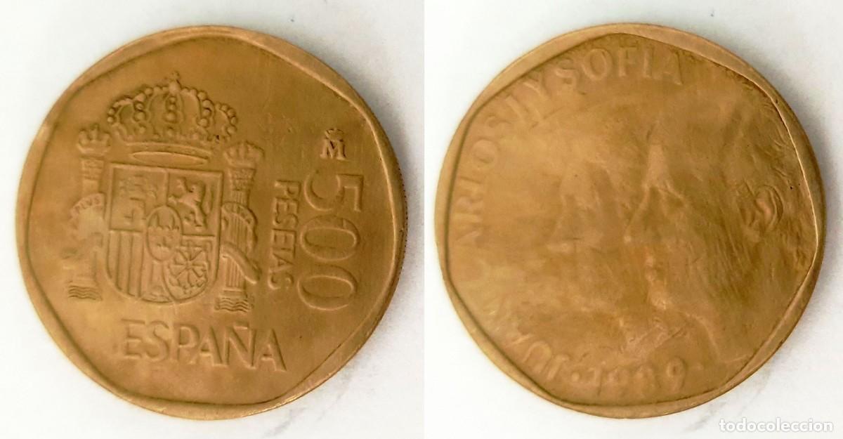 Monedas Juan Carlos I: Espa&ntilde;a 500 Pesetas 1989 Juan Carlos I y Sof&iacute;a KM#831 EBC