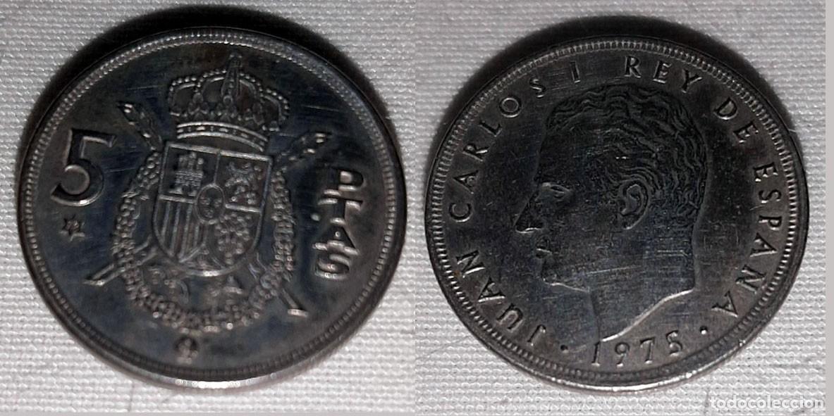 Monedas Juan Carlos I: Espa&ntilde;a 5 Pesetas 1975 76 Juan Carlos I