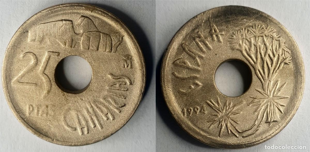 Monedas Juan Carlos I: Espa&ntilde;a 25 Pesetas 1994 Canarias - Serie Comunidades Aut&oacute;nomas - SC-/EBC