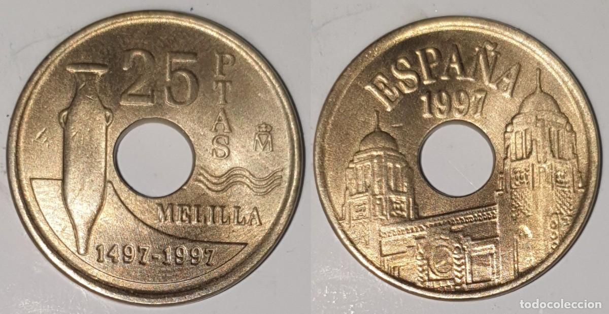 Monedas Juan Carlos I: Espa&ntilde;a 25 Pesetas 1997 Melilla - 1497-1997 - Juan Carlos I - MBC+