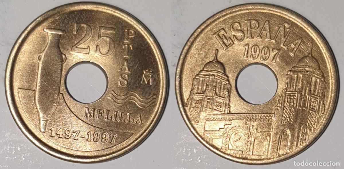 Monedas Juan Carlos I: Espa&ntilde;a 25 Pesetas 1997 Melilla - 1497-1997 - Juan Carlos I - MBC+