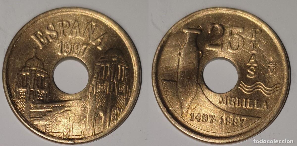 Monedas Juan Carlos I: Espa&ntilde;a 25 Pesetas 1997 Melilla - 1497-1997 - Juan Carlos I - MBC+