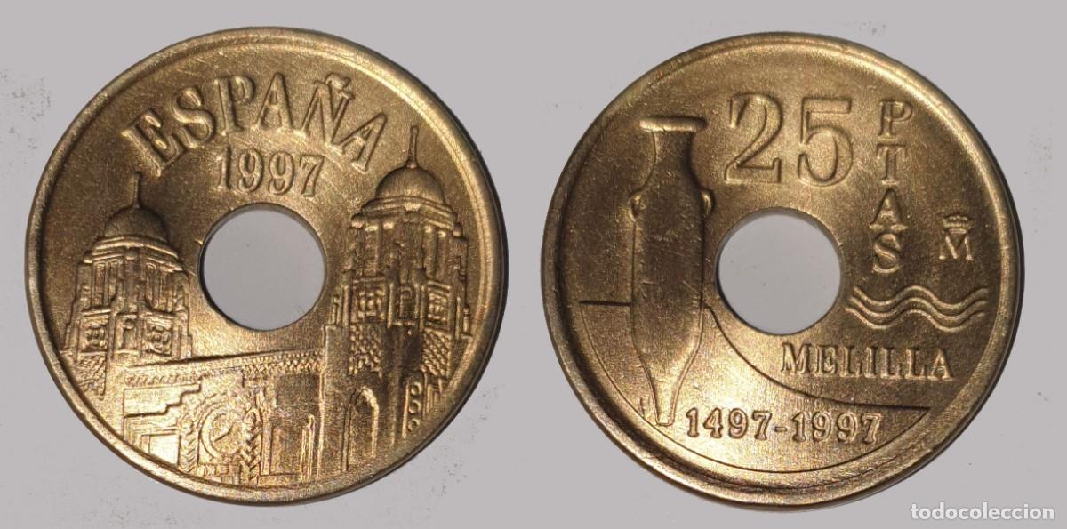 Monedas Juan Carlos I: Espa&ntilde;a 25 Pesetas 1997 Melilla - 1497-1997 - Juan Carlos I - MBC+