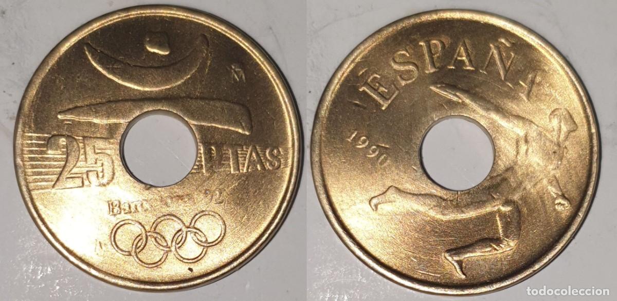 Monedas Juan Carlos I: Espa&ntilde;a 25 pesetas, 1990 - 1991 XXV Juegos Ol&iacute;mpicos de Verano, Barcelona 1992 /Rey Juan Carlos I/