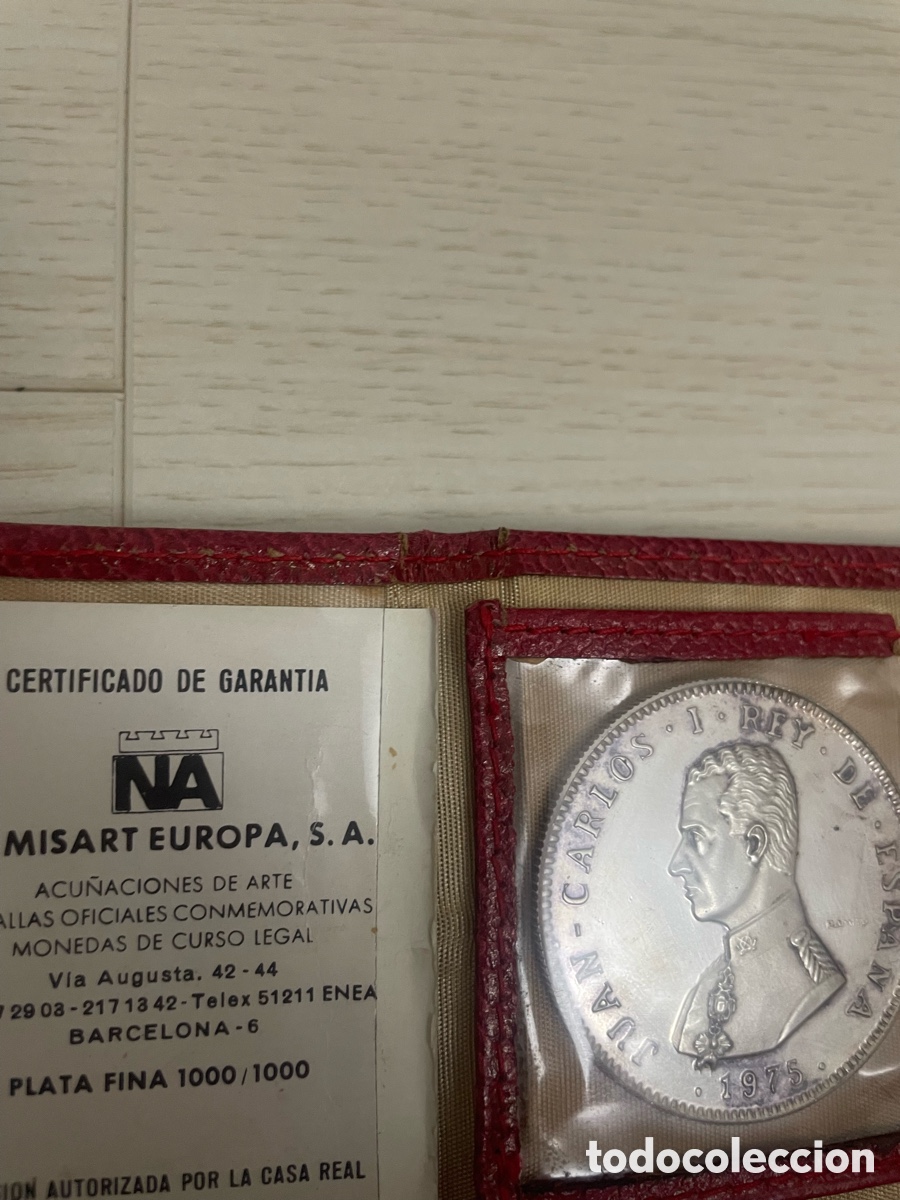 Monedas Juan Carlos I: Medalla de de PLATA. Juan Carlos I Rey de Espa&ntilde;a. 1975