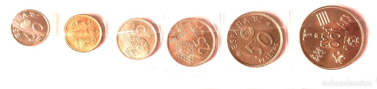 Moedas Juan Carlos I: ESPA&Ntilde;A (1975-2001) - SET 6 MONEDAS DE PESETAS 1980 (80) - REY JUAN CARLOS I - SERIE MUNDIAL'82 - A