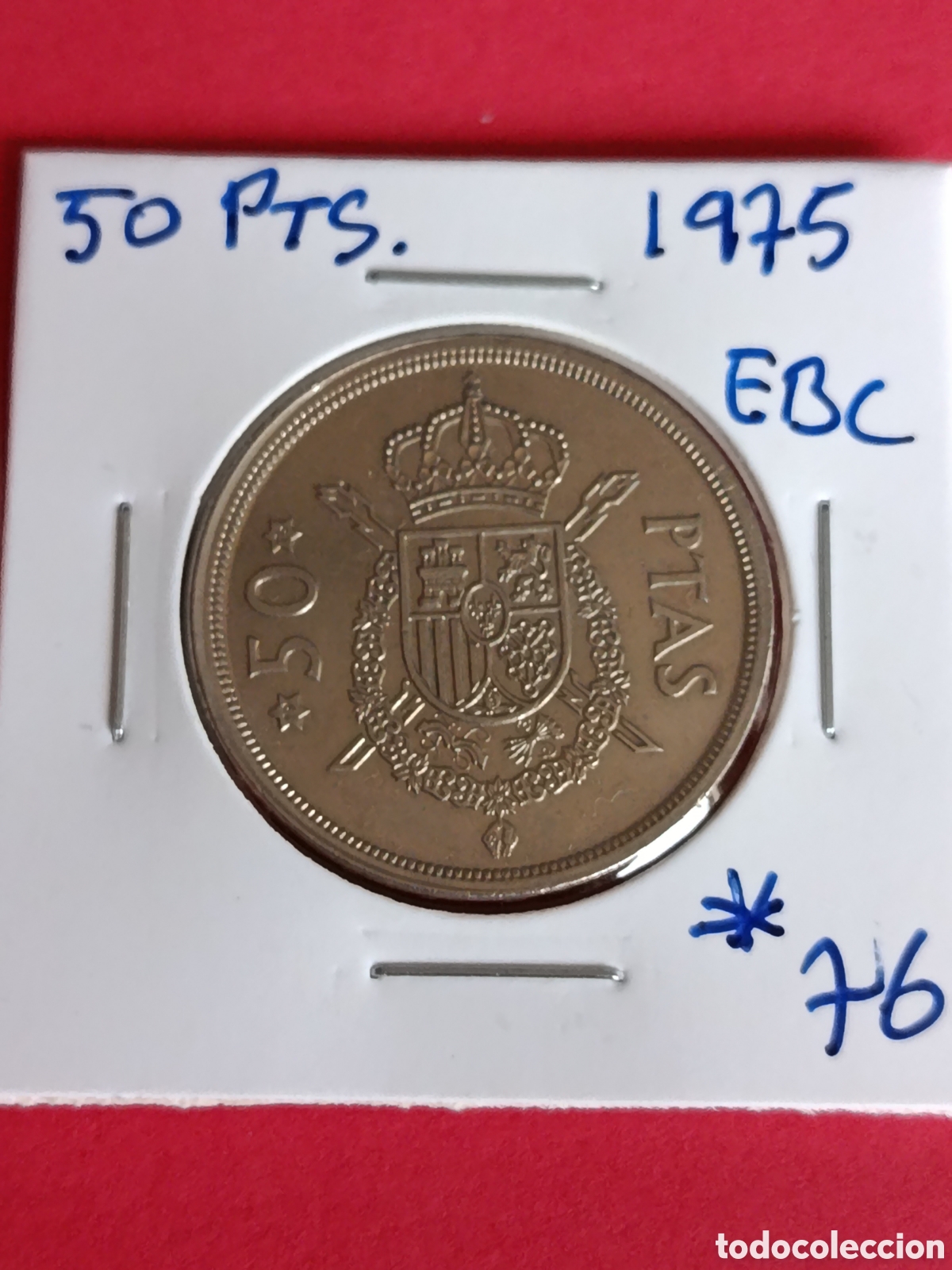 Moedas Juan Carlos I: JUAN CARLOS I. 50 PESETAS DE 1975. *76*. EBC.