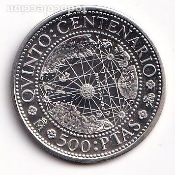 Monedas Juan Carlos I: MONEDA DE PLATA DE ESPA&Ntilde;A DE 500 PESETAS DEL A&Ntilde;O 1990 QUINTO CENTENARIO
