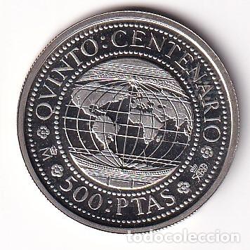 Monedas Juan Carlos I: MONEDA DE PLATA DE ESPA&Ntilde;A DE 500 PESETAS DEL A&Ntilde;O 1991 QUINTO CENTENARIO