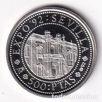 Monedas Juan Carlos I: MONEDA DE PLATA DE ESPA&Ntilde;A DE 500 PESETAS DEL A&Ntilde;O 1992 EXPO SEVILLA 92