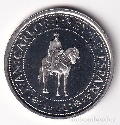 Monedas Juan Carlos I: MONEDA DE PLATA DE ESPA&Ntilde;A DE 1000 PESETAS DEL A&Ntilde;O 1991 QUINTO CENTENARIO