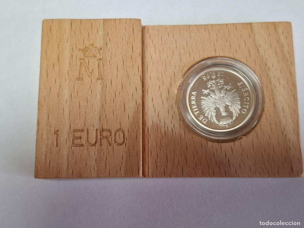 Monedas Juan Carlos I: 1 EURO de PLATA de 1998 HOMENAJE EJERCITO BANCO DE ESPA&Ntilde;A en PROOF