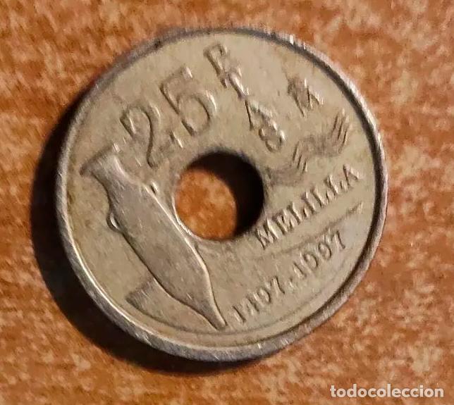 Monedas Juan Carlos I: moneda de 25 pesetas a&ntilde;o 1995