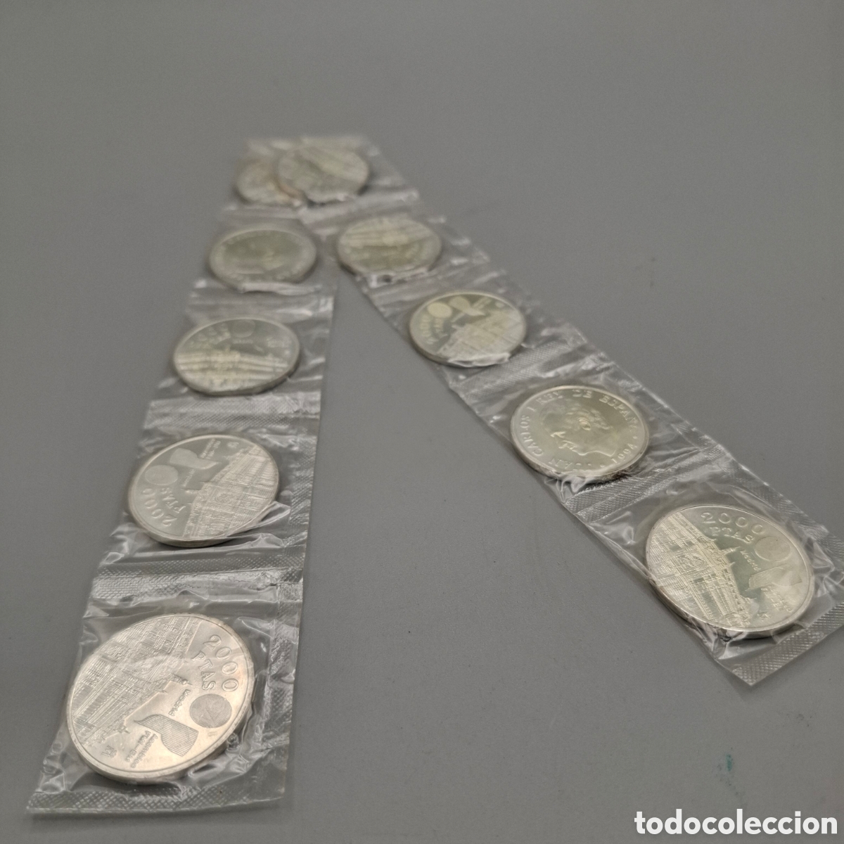 Monedas Juan Carlos I: LOTE 10 MONEDAS PLATA CONMEMORATIVAS 12 EUROS. (1994) BANCO DE ESPA&Ntilde;A. ASAMBLEA FMI. 18grs. PRECINTO