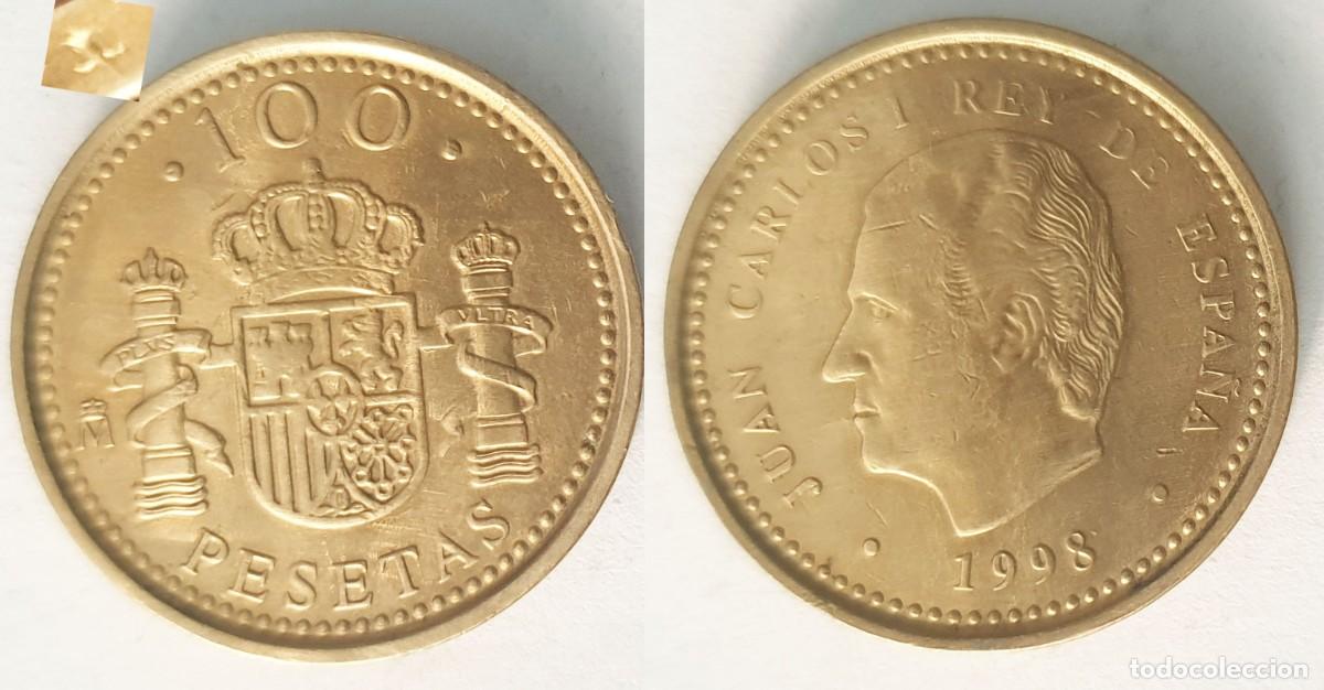 Monedas Juan Carlos I: Espa&ntilde;a 100 Pesetas 1998 Escudo Juan Carlos I - LIS al motivo