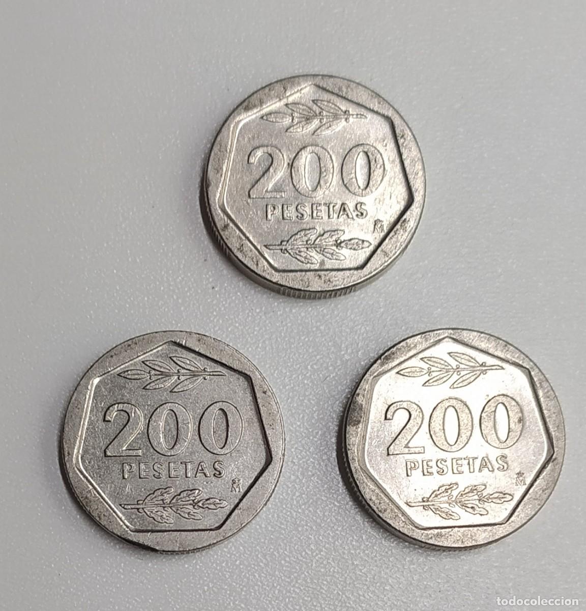 Monedas Juan Carlos I: Lote 3 monedas 200 pesetas Juan Carlos I (86 87 88)