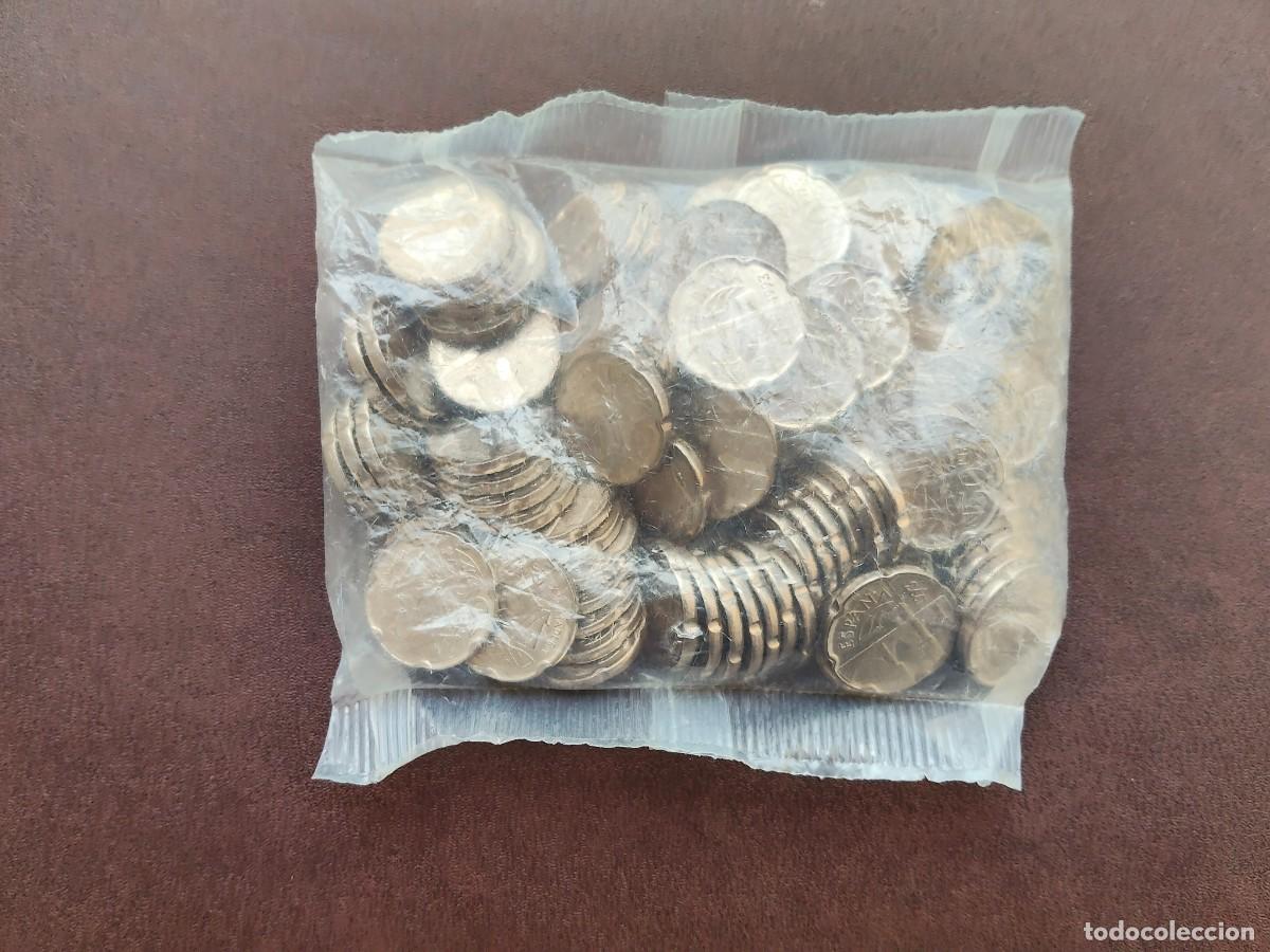Coins Juan Carlos I: BOLSA CON 100 MONEDAS DE 50 PESETAS A&Ntilde;O 1993 SIN CIRCULAR,ORIGINAL DE LA F.N.M.T