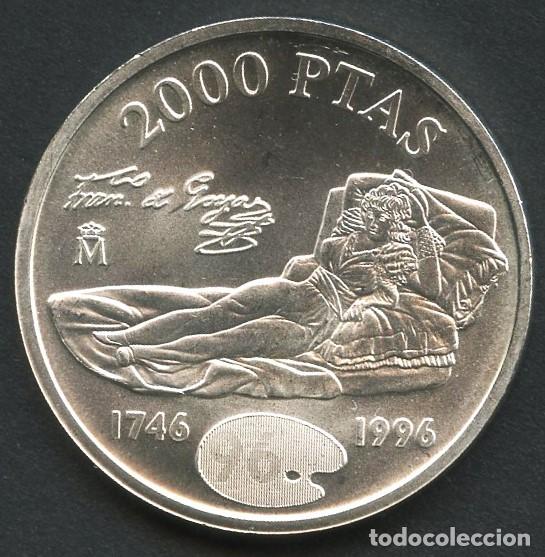 Monedas Juan Carlos I: ESPA&Ntilde;A, MONEDA DE PLATA, FRANCISCO DE GOYA, VALOR: 2000 PESETAS, 1996