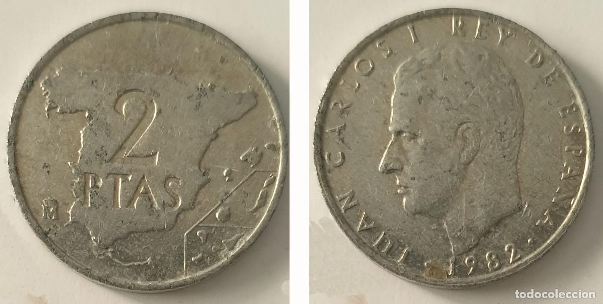 Monedas Juan Carlos I: Espa&ntilde;a &ndash; 2 Pesetas 1982 &ndash; Rey Juan Carlos I &ndash; KM#822