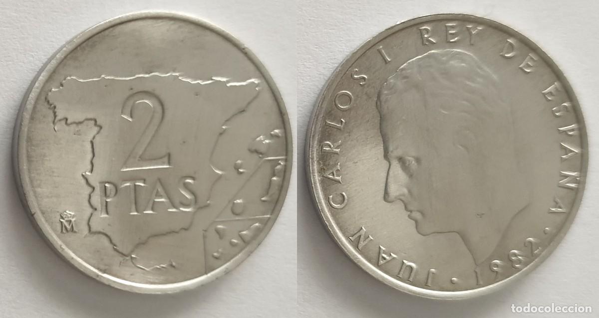 Monedas Juan Carlos I: Espa&ntilde;a &ndash; 2 Pesetas 1982 &ndash; Rey Juan Carlos I &ndash; KM#822