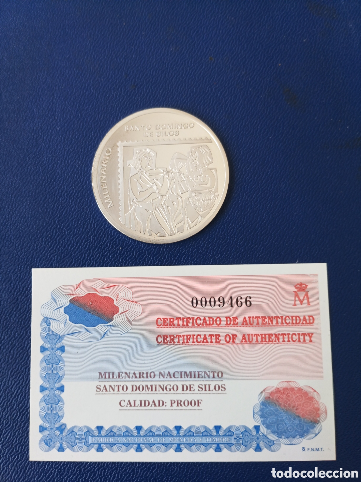 Monedas Juan Carlos I: MEDALLA ESPA&Ntilde;A 2001 MONASTERIO SANTO DOMINGO DE SILOS. 27 GRAMOS PLATA 925. SC. ESTUCHE Y CERTIFICAD