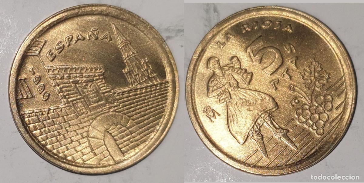 Monedas Juan Carlos I: Espa&ntilde;a 5 Pesetas 1996 &ndash; La Rioja &ndash; Serie Comunidades Aut&oacute;nomas &ndash; KM#960