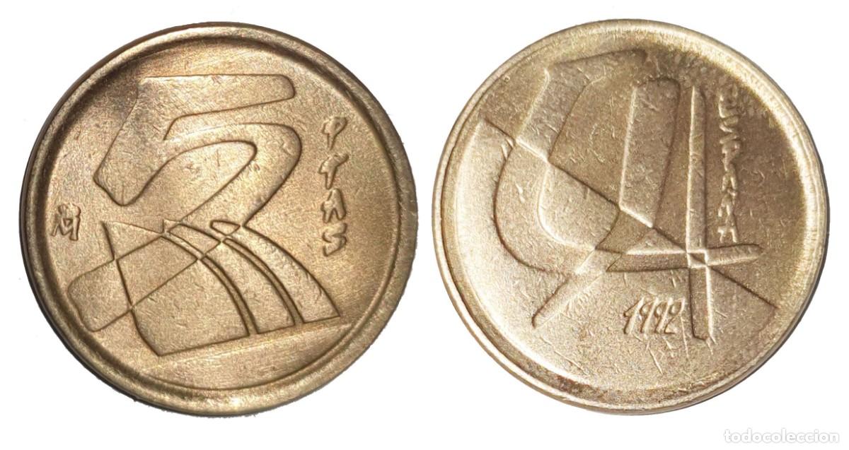 Monedas Juan Carlos I: Espa&ntilde;a 5 Pesetas 1992 &ndash; Serie Cifras &ndash; KM#833