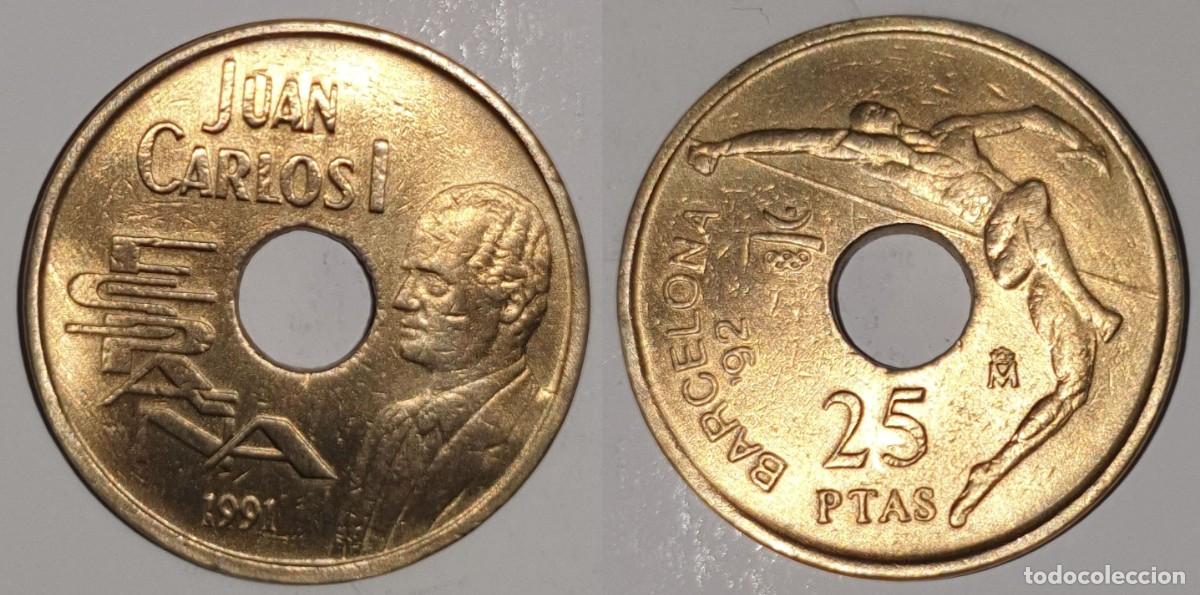 Monedas Juan Carlos I: Espa&ntilde;a 25 Pesetas 1991 XXV Juegos Ol&iacute;mpicos de Verano, Barcelona 1992 / Rey Juan Carlos I &ndash; KM#851