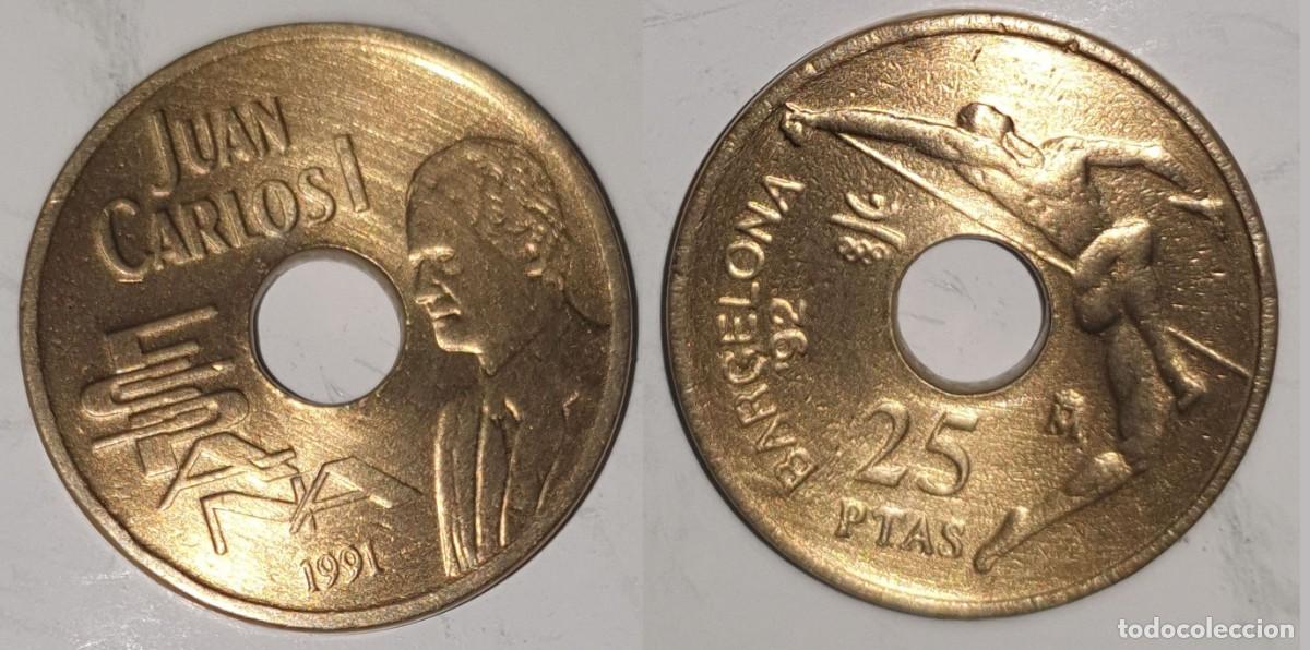 Monedas Juan Carlos I: Espa&ntilde;a 25 Pesetas 1991 XXV Juegos Ol&iacute;mpicos de Verano, Barcelona 1992 / Rey Juan Carlos I &ndash; KM#851