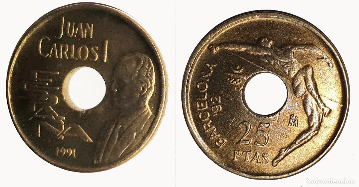Monedas Juan Carlos I: Espa&ntilde;a 25 Pesetas 1991 XXV Juegos Ol&iacute;mpicos de Verano, Barcelona 1992 / Rey Juan Carlos I &ndash; KM#851