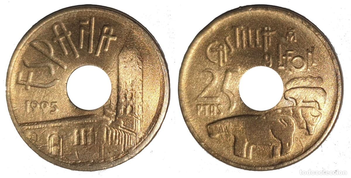 Monedas Juan Carlos I: Espa&ntilde;a 25 Pesetas 1995 Castilla y Le&oacute;n &ndash; KM#948