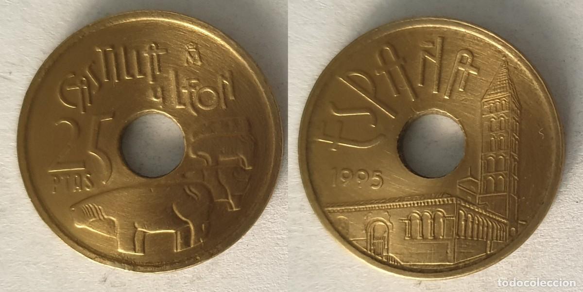 Monedas Juan Carlos I: Espa&ntilde;a 25 Pesetas 1995 Castilla y Le&oacute;n &ndash; KM#948