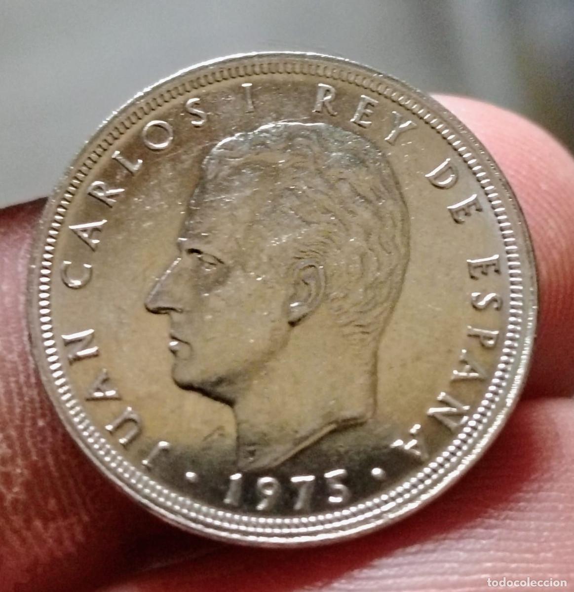 Monedas Juan Carlos I: XS- JUAN CARLOS I 5 Pesetas ERROR DEL MUNDIAL 1975 *80
