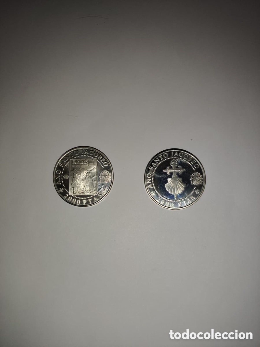 Monedas Juan Carlos I: Lote 2000 ptas A&Ntilde;O SANTO JACOBEO 1993 Plata