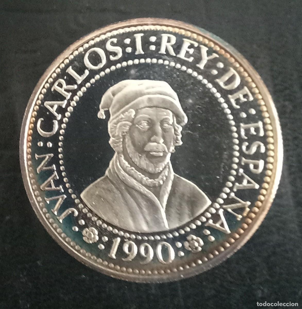 Monedas Juan Carlos I: Moneda plata 500 pesetas V Centenario Descubrimiento de America 1990