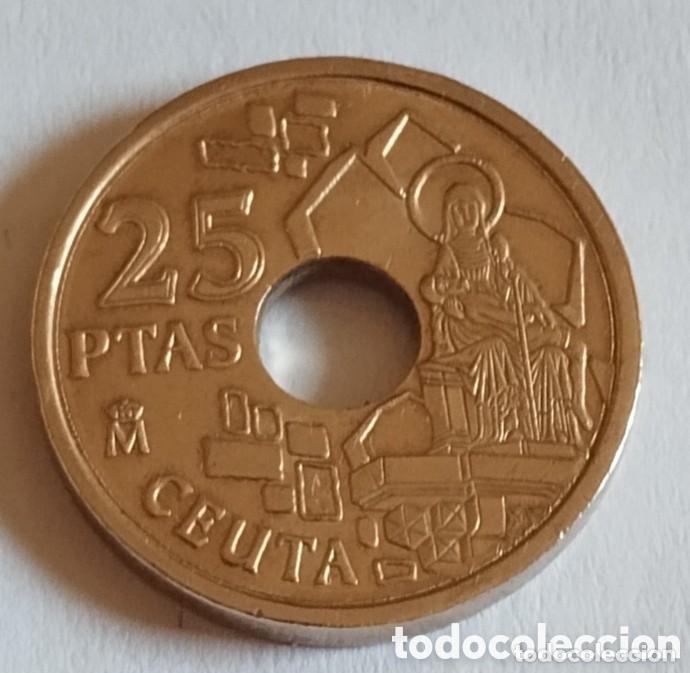 Monedas Juan Carlos I: MONEDA DE 25 PESETAS JUAN CARLOS I 1998 &rdquo; CEUTA&rdquo; MUY BUEN ESTADO